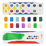 int!rend Acryl Farben Set Künstlerfarben mit Pinsel 14 Acrylfarben x 18 ml für Kinder & Erwachsene, wasserfest für Leinwand, Holz, Ton, Papier - 6