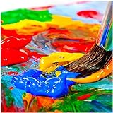 int!rend Acryl Farben Set Künstlerfarben mit Pinsel 14 Acrylfarben x 18 ml für Kinder & Erwachsene, wasserfest für Leinwand, Holz, Ton, Papier - 11