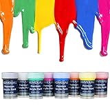 individuall Premium Acrylfarben Set - Farbset inkl. 8 Farben je 20 ml zum Malen für Anfänger, Kinder & Künstler - ideal für Holz, Leinwand, Stoff uvm. - Malfarben auf Wasserbasis - Made in Germany
