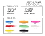 individuall Premium Acrylfarben Set – Farbset inkl. 8 Farben je 20 ml zum Malen für Anfänger, Kinder & Künstler – ideal für Holz, Leinwand, Stoff uvm. – Malfarben auf Wasserbasis – Made in Germany - 4