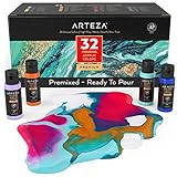 Arteza Pouring Acrylfarbe - 32 Flaschen flüssige Gießfarbe