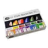 Artina Crylic 6 x 120ml Acrylfarben Set 6 Farben (720ml) – Primärfarben in Künstler-Qualität - 6