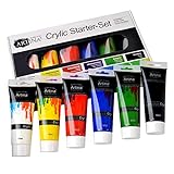 Artina Crylic 6 x 120ml Acrylfarben Set 6 Farben (720ml) – Primärfarben in Künstler-Qualität - 3