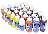 Magi® Künstler-Acrylfarbe je 500 ml, in 24 feinen Farbtönen, freie Farbwahl, Acryl, Malfarbe im Dosiergebinde (00-Set alle 24 Farben)