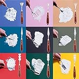 WISAMIC 12 pcs Malmesser Malspachtel Künstler Set – Farbe Schaber Edelstahl für Acryl und Öl - 9