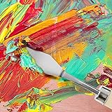 WISAMIC 12 pcs Malmesser Malspachtel Künstler Set – Farbe Schaber Edelstahl für Acryl und Öl - 11