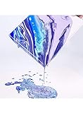 Mont Marte Pouring Set Ethereal – 4 Stück x 60ml – Acryl Pouring – Premium Acrylfarben mit Pouring Medium vorgemischt – Hell Violett, Dunkel Violett, Minz Grün, Ultramarin Blau - 5