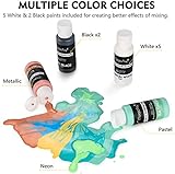 Magicfly Pouring Acrylfarbe, 31 flüssige Gießfarben 36×60 ml Flaschen für Leinwand, Holz, Stein, Glas, ideal für Kunstwerke, DIY-Projekt - 3