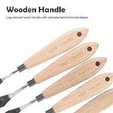 conda 5 StückPalettenmesser Malerei Werkzeuge Metall Messer Holzgriff (EINWEG) - 2