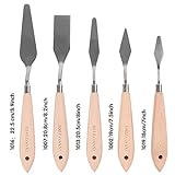 conda 5 StückPalettenmesser Malerei Werkzeuge Metall Messer Holzgriff (EINWEG) - 5