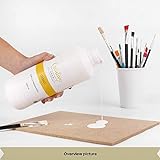 Creative Deco Professionell Weiße Gesso | 1L | Perfekte Grundierung für Malerei | Ideal für Acryl-Farben, Öl-Farben, Pouring, Decoupage, Finnabair - 2