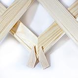 Generisch Keilrahmen Bausatz 2 cm Holzleisten Set selbst zusammenbauen ohne Leinwand (30 x 80) - 6